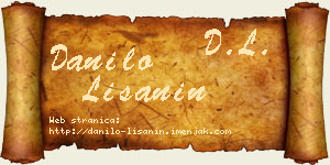 Danilo Lišanin vizit kartica
